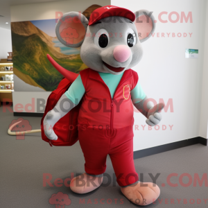 Red Mouse mascot costume...