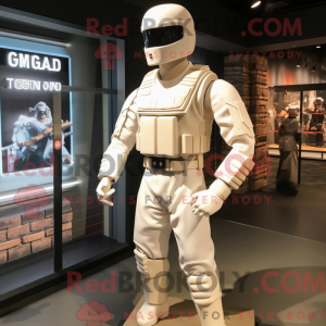 Cream Gi Joe maskot kostume...