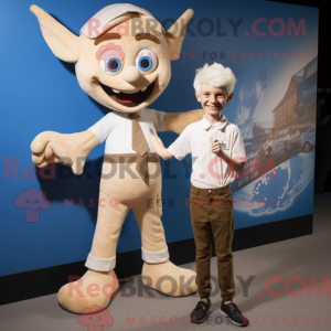 Beige Tooth Fairy maskot...