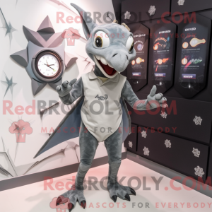 Grå Pterodactyl maskot...