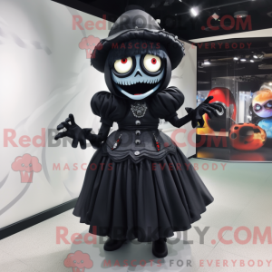 Black Undead mascot costume...