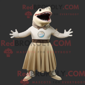 Beige Megalodon mascot...