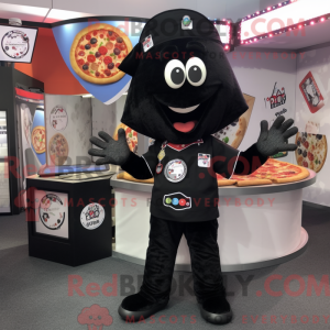 Black Pizza Slice mascot...