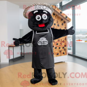Black Pizza Slice mascot...