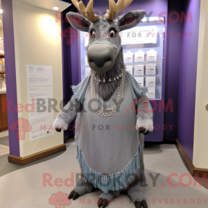 Gray Elk-maskotdraktfigur...