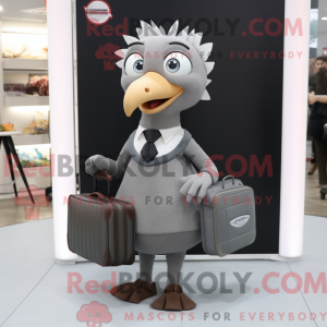 Grå Tyrkiet maskot kostume...