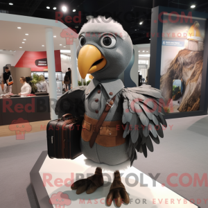 Grå Tyrkiet maskot kostume...