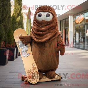 Brown Skateboard mascot...