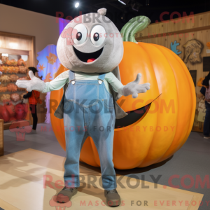 Gray Pumpkin mascot costume...