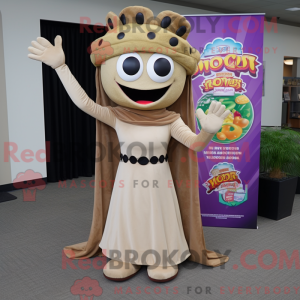 Tan Pizza mascot costume...