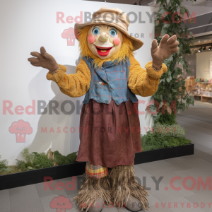 Scarecrow maskot kostume...