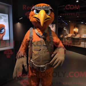 Rust Hawk mascot costume...