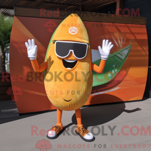 Orange Melon mascot costume...