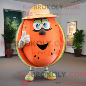 Orange Melon mascot costume...