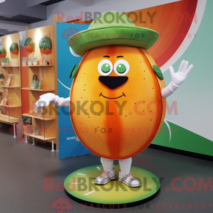 Orange Melon mascot costume...