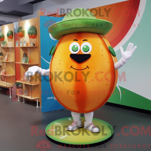 Orange melon maskot kostume...