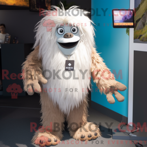 Tan Yeti mascot costume...