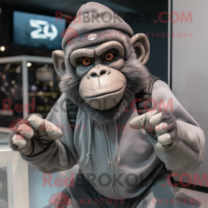 Grå chimpanse maskot...