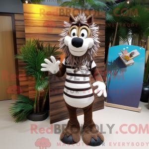 Brown Zebra mascot costume...