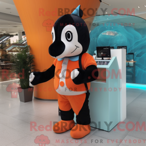 Orange Killer Whale maskot...