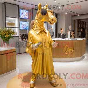 Goldenes Pferd Maskottchen...