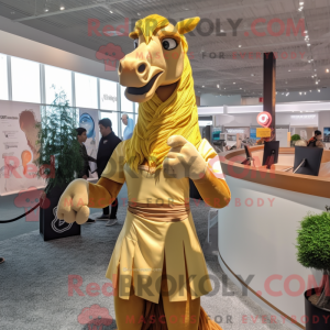 Goldenes Pferd Maskottchen...