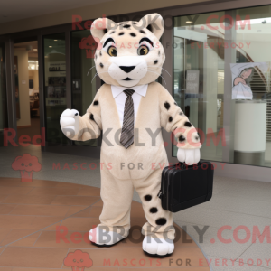 Creme Bobcat maskot kostume...