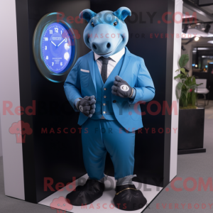 Blå Tapir maskot kostume...