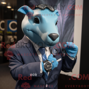 Blå Tapir maskot kostume...
