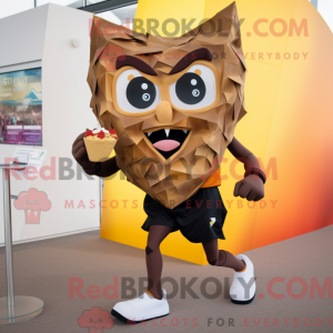 Brown Nachos mascot costume...