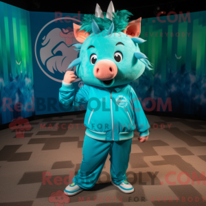 Turquoise Sow mascot...