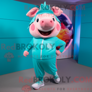 Turquoise Sow mascot...