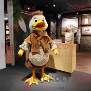 Brown Duck mascot costume...
