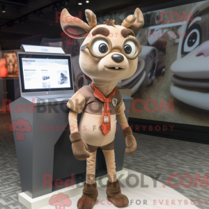 Tan Deer mascot costume...