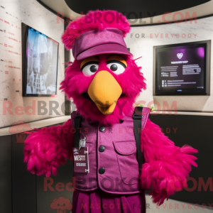 Magenta Hens mascot costume...