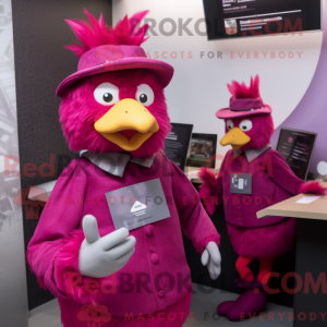 Magenta Hens Maskottchen...