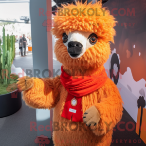 Orange Alpaca mascot...