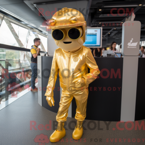 Maskottchenkostüm Gold...