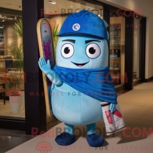 Blue Sushi mascot costume...