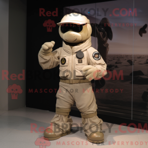 Beige Marine Recon mascot...