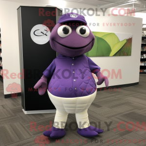 Purple Golf Ball mascot...