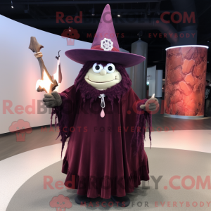 Maroon Witch S Hat máscara...