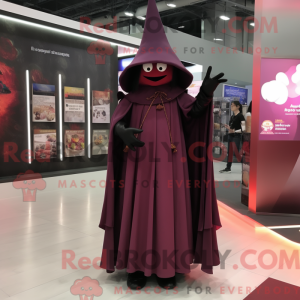Maroon Witch S Hat mascot...