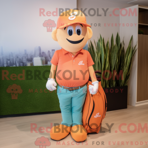 Peach Golf Bag maskot...