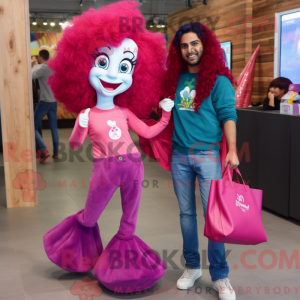 Magenta Mermaid mascot...