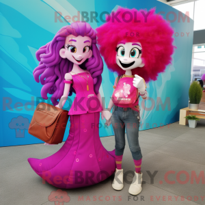 Magenta Mermaid mascot...