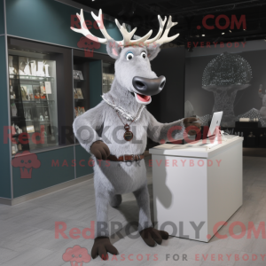 Silver Elk maskot kostume...