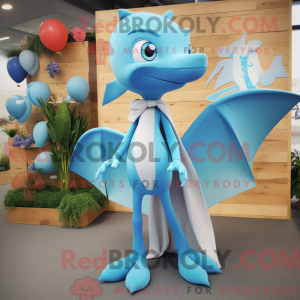 Sky Blue Dimorphodon mascot...