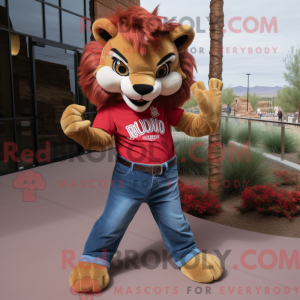 Red Mountain Lion mascot...