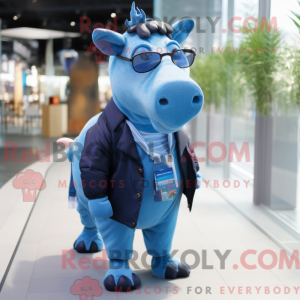 Blue Tapir mascot costume...